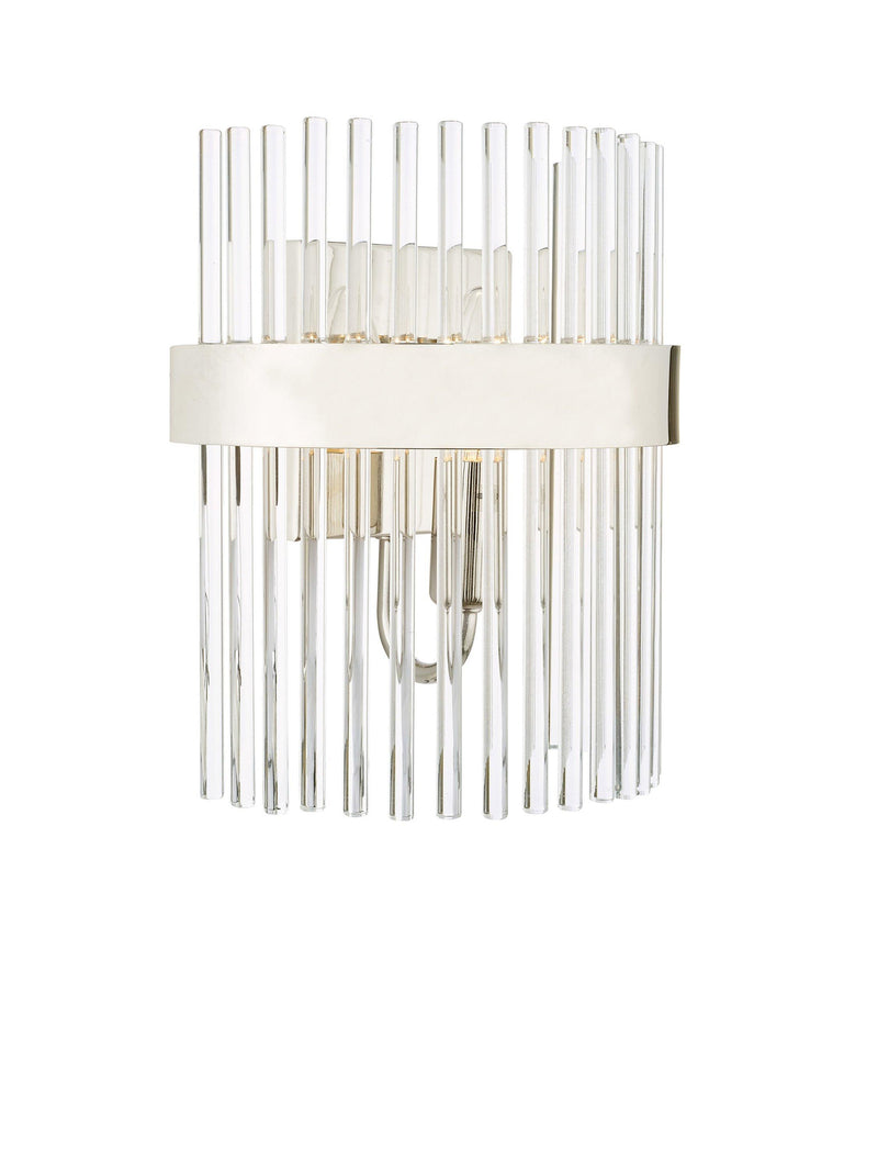 Laura Ashley Alexa Wall Light in Polished Nickel, UK version