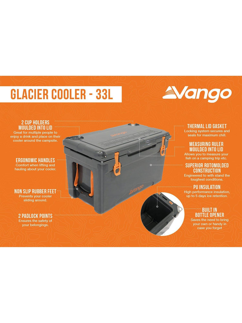 Vango Glacier 33L cooler box grey - British product