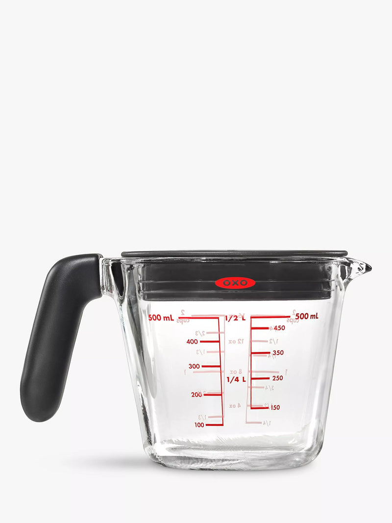 OXO glass measuring jug with lid 500ml - British product