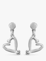 John Lewis UNOde50 Love Collection Nailed Heart Drop Earrings- Buy online at McGrocer