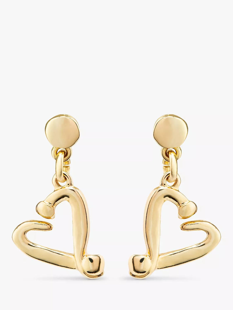 UNOde50 Love Collection Nailed Heart Drop Earrings