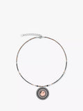 COEUR DE LION statement pendant necklace Swarovski crystals rose gold - British product