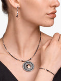 COEUR DE LION statement pendant necklace Swarovski crystals rose gold - British product