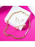 COEUR DE LION pearl necklace 50cm gold white, imported from the UK