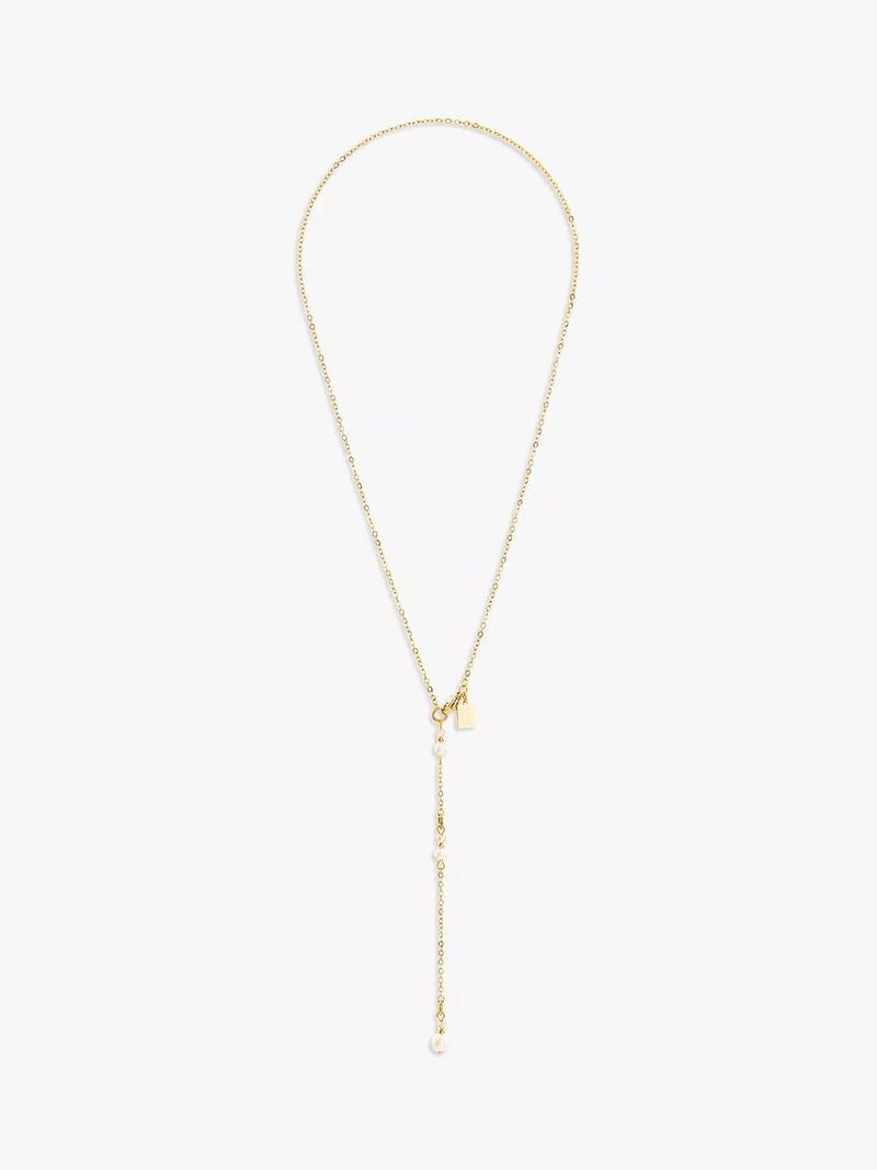 COEUR DE LION freshwater pearl lariat necklace 42cm (British brand)