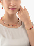 COEUR DE LION beaded necklace red multi 42cm, UK version