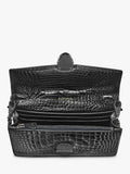 Aspinal of London Mayfair croc effect leather clutch bag, UK version
