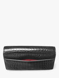 Aspinal of London Mayfair croc effect leather clutch bag, UK version