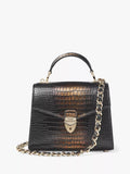 Aspinal Midi Mayfair 2 croc leather cross body bag (British brand)