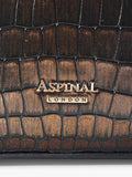 Aspinal Midi Mayfair 2 croc leather cross body bag (British brand)