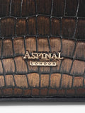 Aspinal Midi Mayfair 2 croc leather cross body bag (British brand)