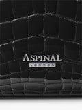 Aspinal of London Midi Mayfair 2 croc leather crossbody bag in black (British brand)