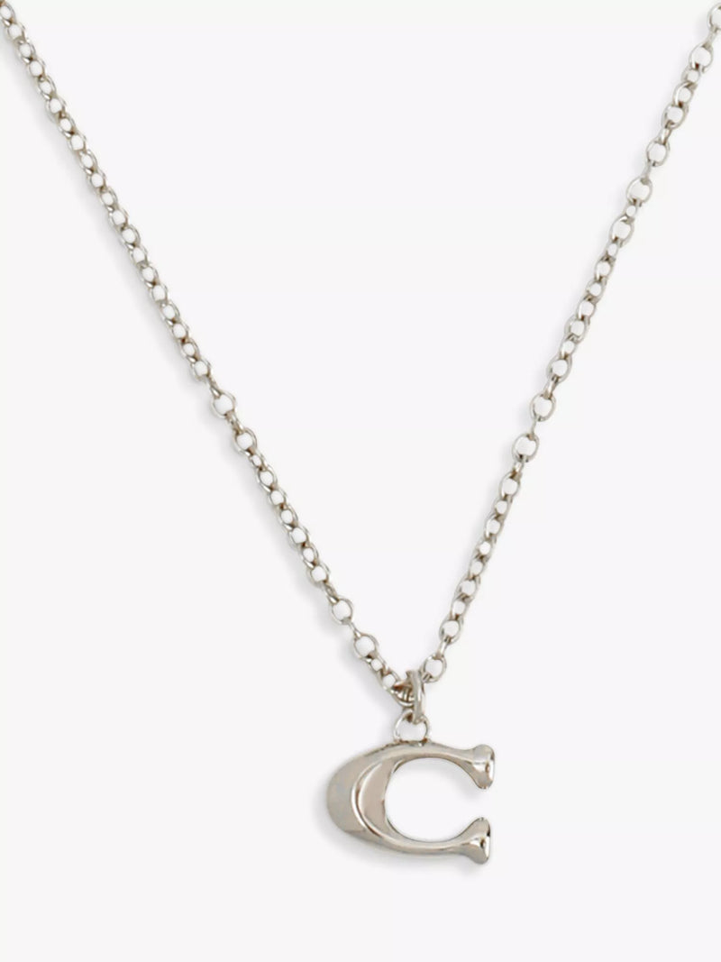 Coach Signature C pendant necklace silver, imported from the UK