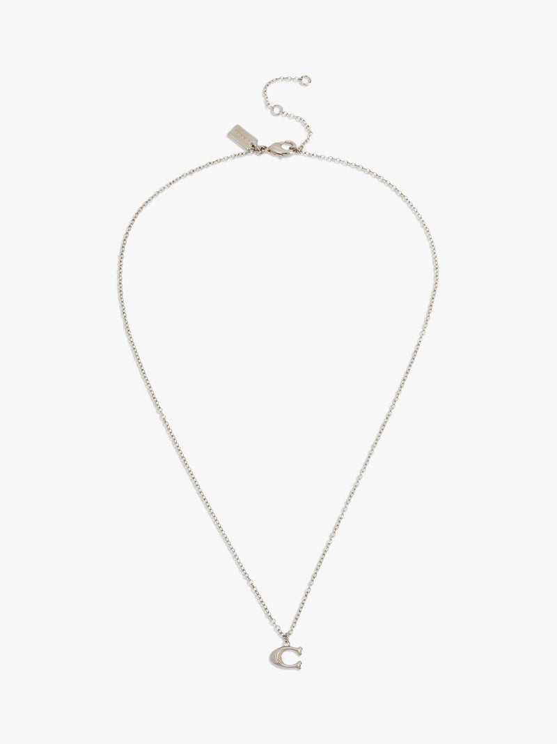Coach Signature C pendant necklace silver, imported from the UK