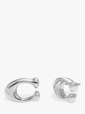 Coach signature sculpted C stud earrings in silver (British brand)
