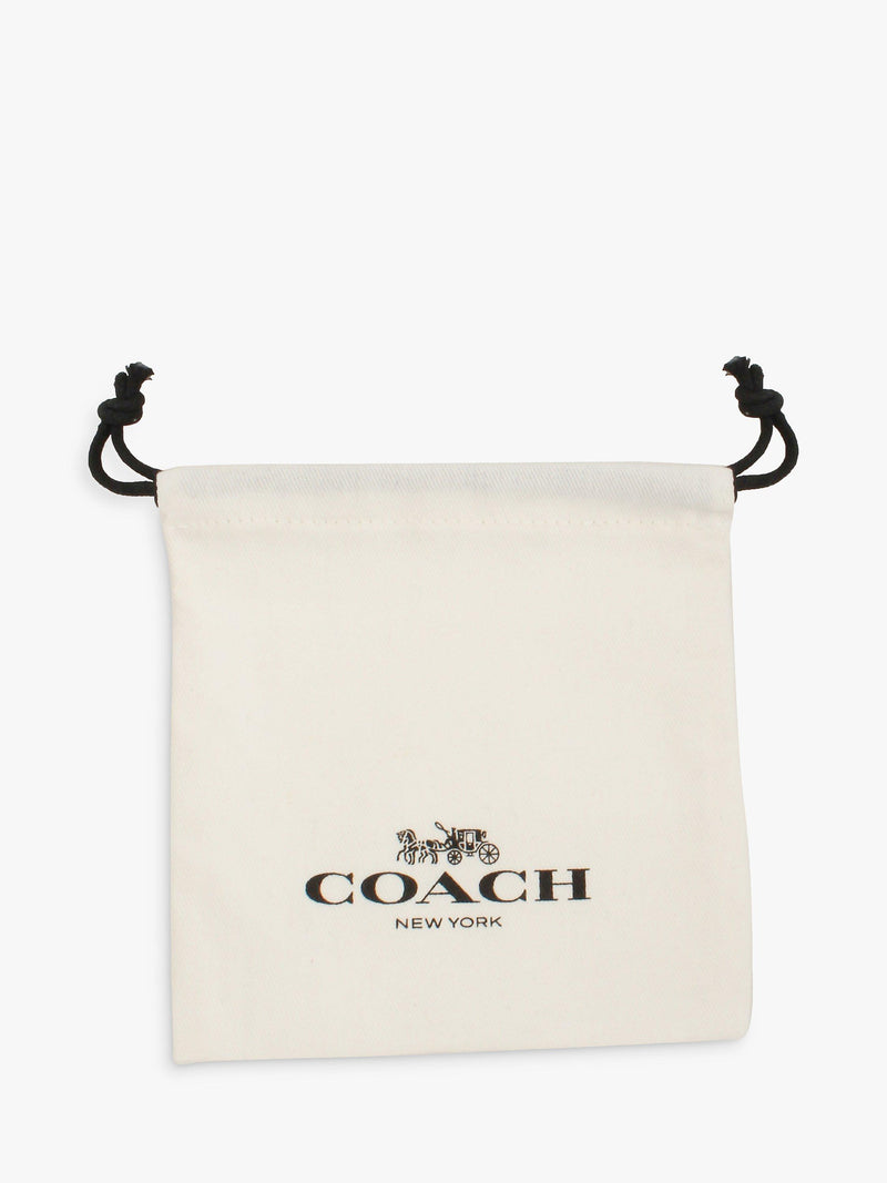 Coach signature sculpted C stud earrings in silver (British brand)