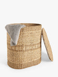 John Lewis woven seagrass oval laundry basket natural - British product