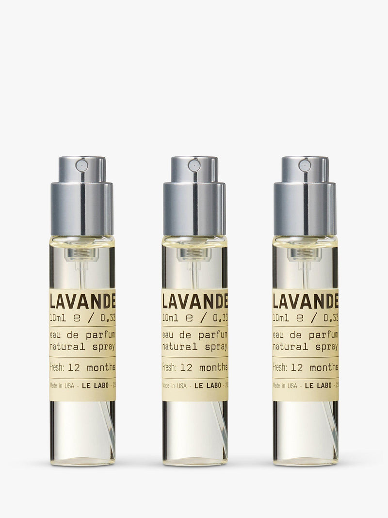 Le Labo lavender scented eau de parfum travel refill set, 3 x 10ml spray bottles, UK version