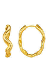 John Lewis Orelia Abstract Wave Oval Hoop Earrings Gold Fashion Earrings 12mm Inner Diameter- Buy online at McGrocer