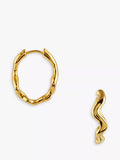 Orelia gold hoop earrings 12mm, imported from the UK