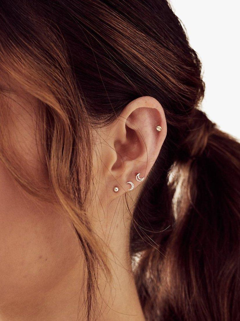Orelia celestial stud earrings pack of 6 silver, UK version