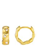 Orelia molten Swarovski crystal huggie hoop earrings - British product