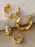 Orelia molten Swarovski crystal huggie hoop earrings - British product