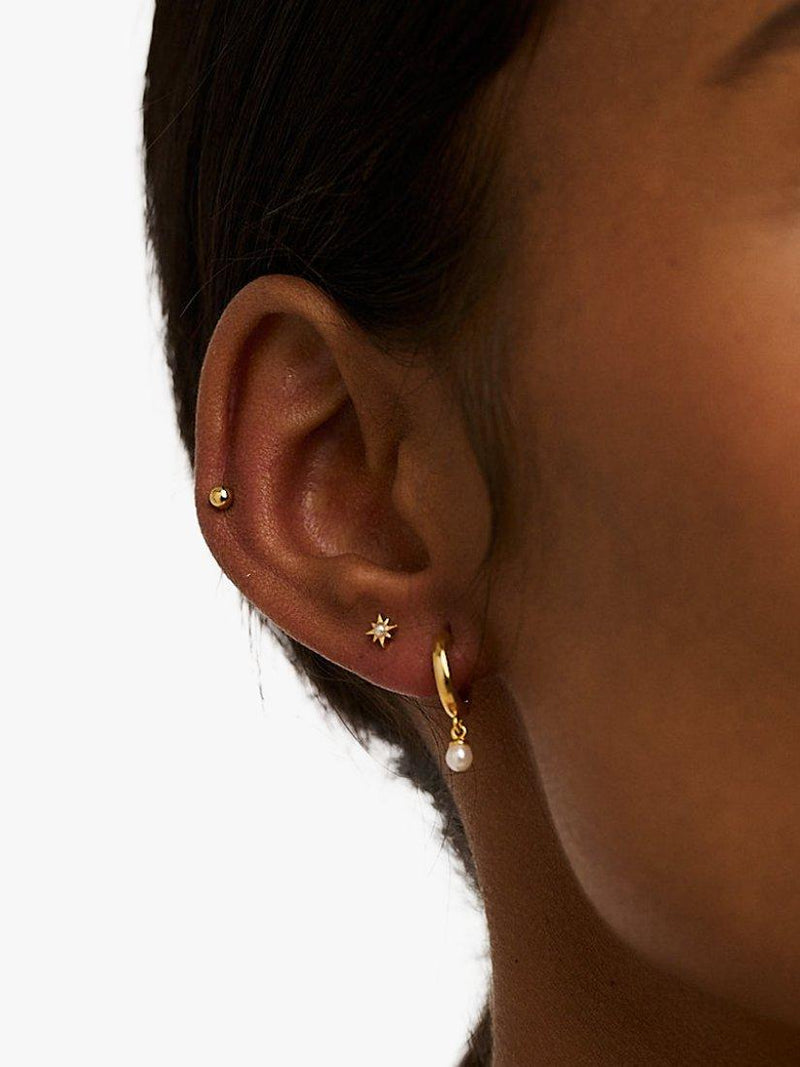 Orelia hoop and star stud earrings pack of 3, imported from the UK