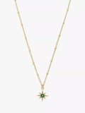 Orelia star charm necklace gold plated emerald cubic zirconia, UK version