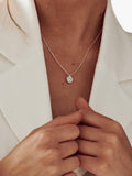 Orelia white opal Swarovski crystal necklace (British brand)