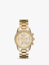 John Lewis Michael Kors Women's Bryant Crystal Chronograph Date Bracelet Watch, 37mm- Buy online at McGrocer