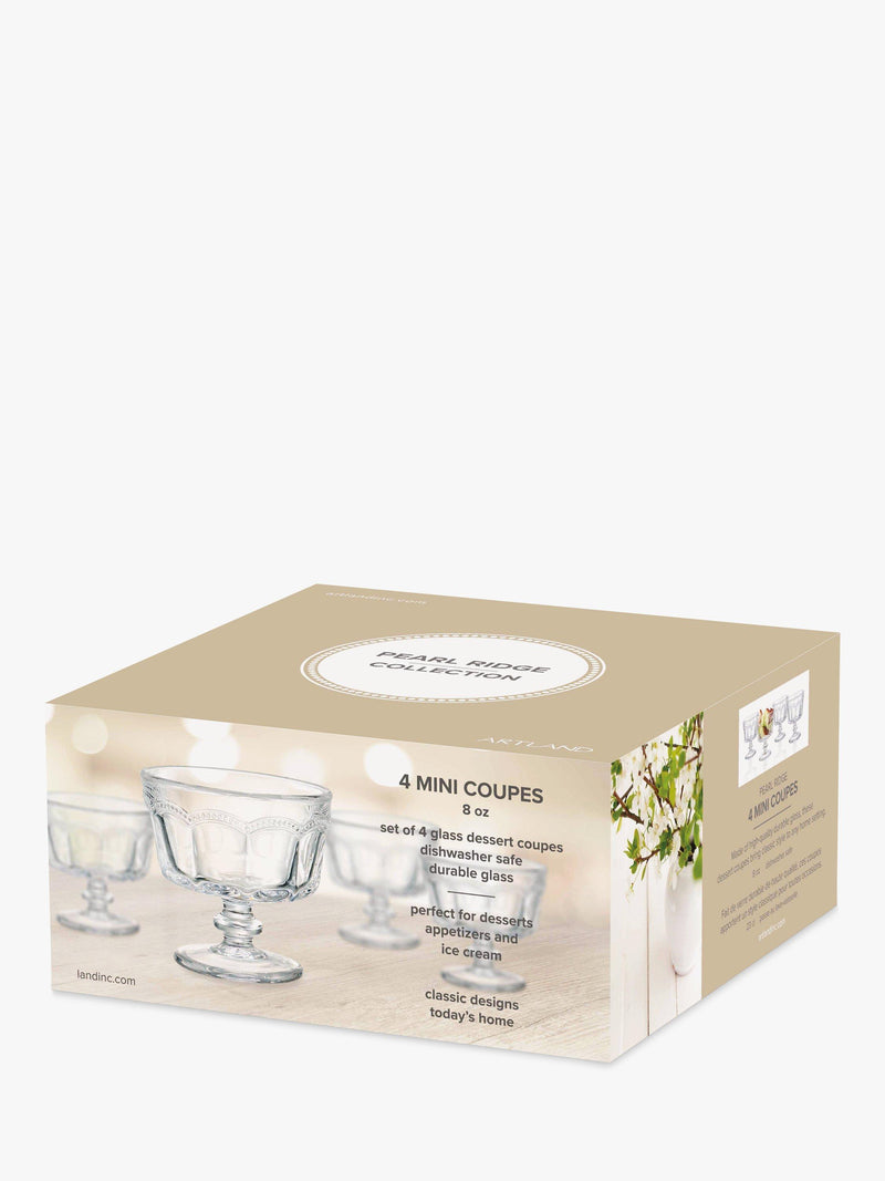 Artland clear mini trifle bowls 10cm set of 4 - British product