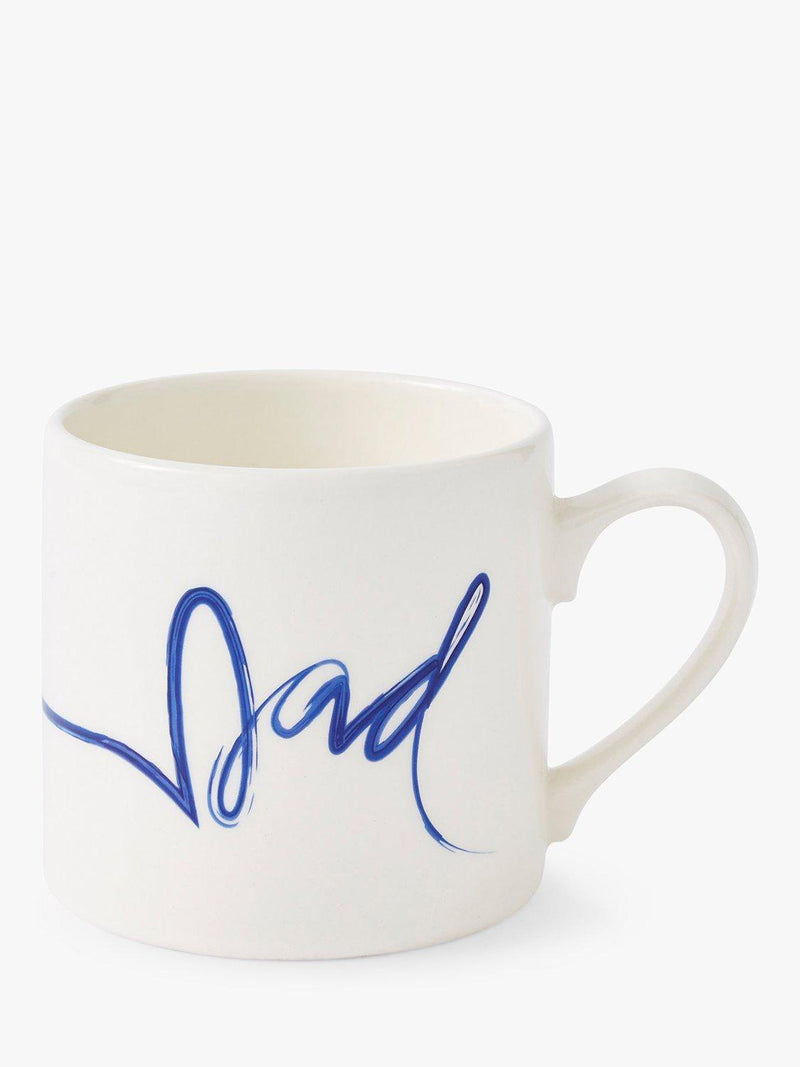 Portmeirion Dad earthenware mug blue/white 360ml, imported from the UK