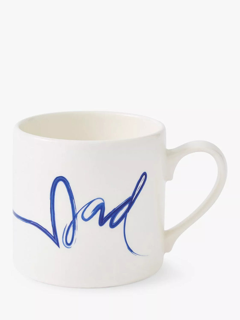 Portmeirion Dad earthenware mug blue/white 360ml, imported from the UK