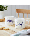 Portmeirion Dad earthenware mug blue/white 360ml, imported from the UK