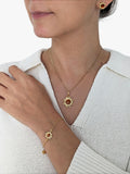 Be-Jewelled Baltic amber sunburst pendant necklace - British product