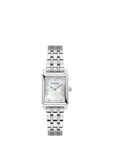 John Lewis Bulova Sutton Women's Diamond Bracelet Watch, Silver/Mother-Of-Pearl- Buy online at McGrocer