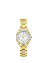John Lewis Bulova Classic Sutton Gold Mother-of-Pearl Women's Diamond Watch 28mm- Buy online at McGrocer