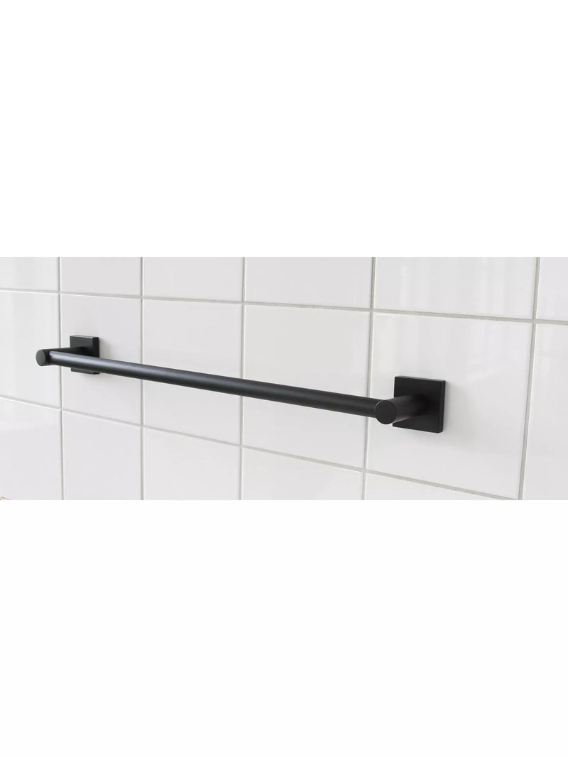 Miller single towel rail matte black, imported from the UK