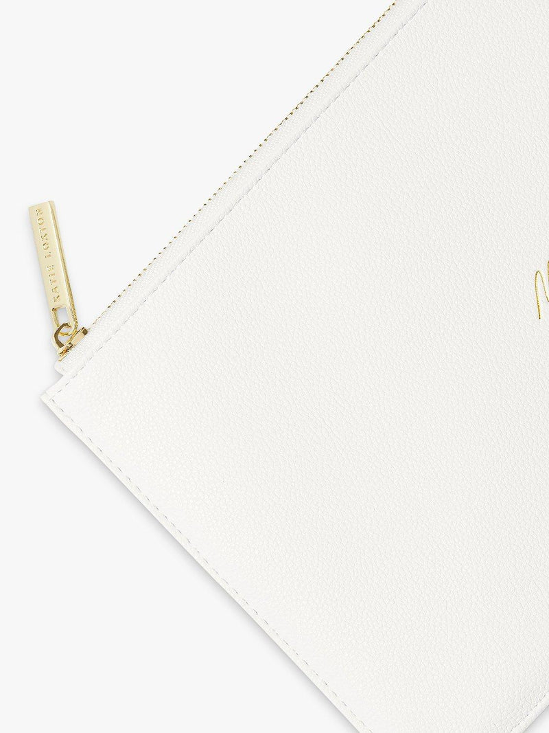 Katie Loxton Mrs bridal pouch white vegan leather (British brand)
