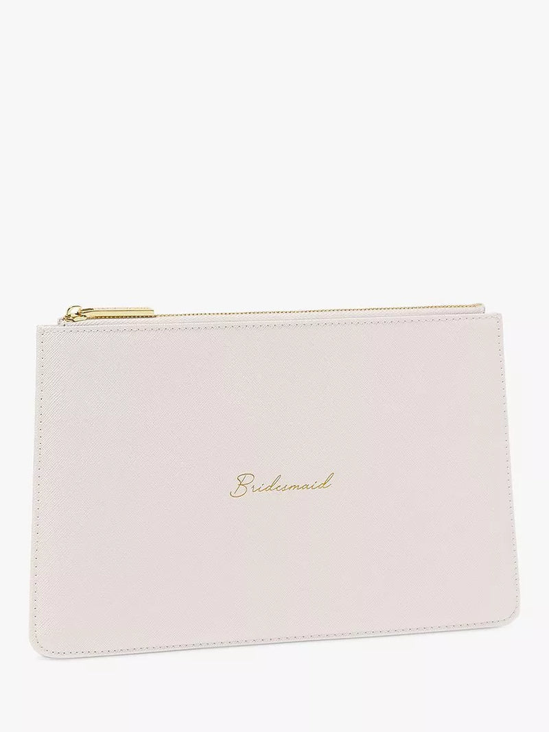 Katie Loxton bridesmaid pouch vegan leather gold hardware - British product