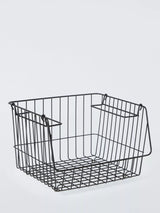 John Lewis John Lewis Stackable Wire Storage Basket Medium- Buy online at McGrocer