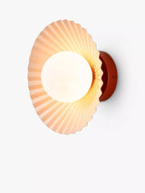 John Lewis houseof Pleat Flush Wall & Ceiling Light, Burnt Orange/Pink- Buy online at McGrocer