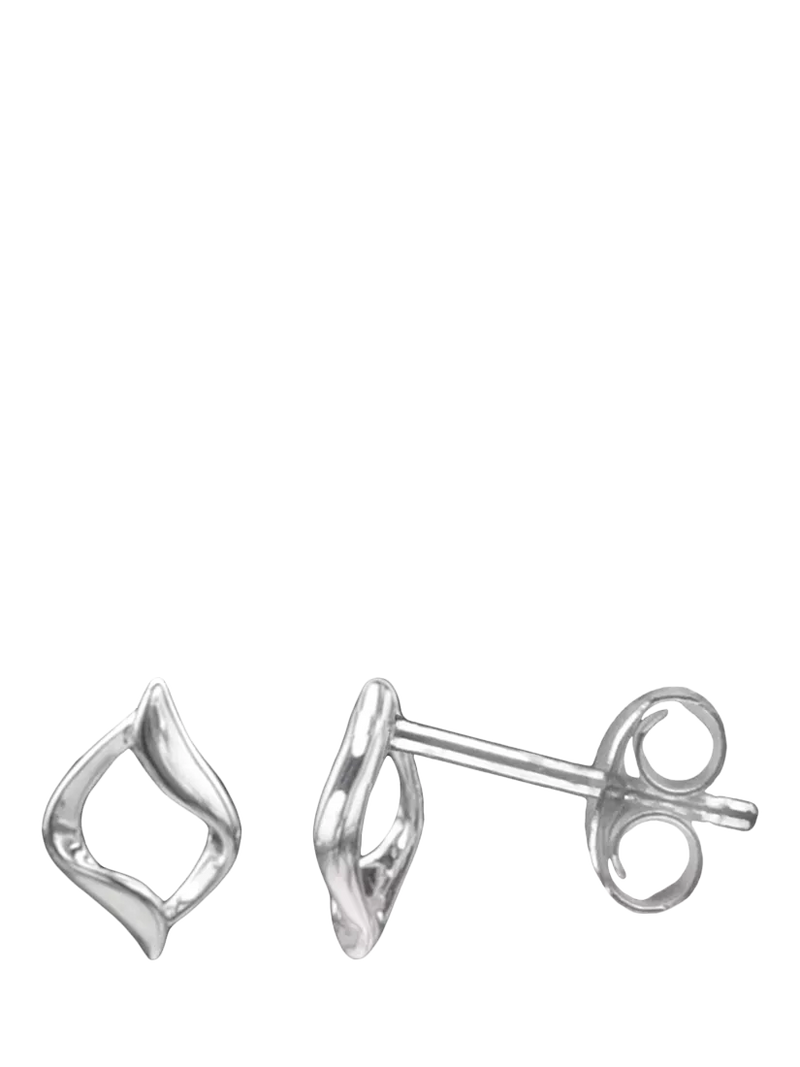 Nina B solid sterling silver open stud earrings, UK version