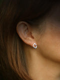 Nina B solid sterling silver open stud earrings, UK version