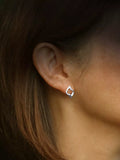Nina B solid sterling silver open stud earrings, UK version