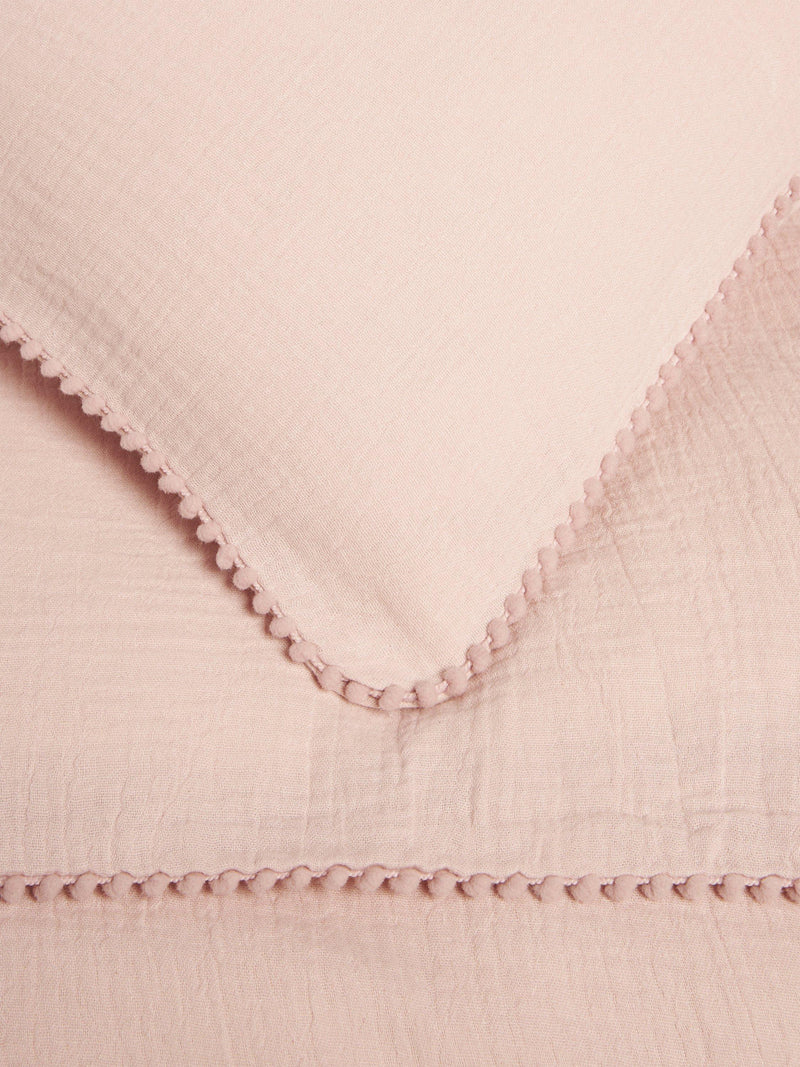 John Lewis kids pom muslin duvet cover set single, imported from the UK