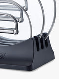 Joseph Joseph freestanding pan lid storage holder for three lids, UK version