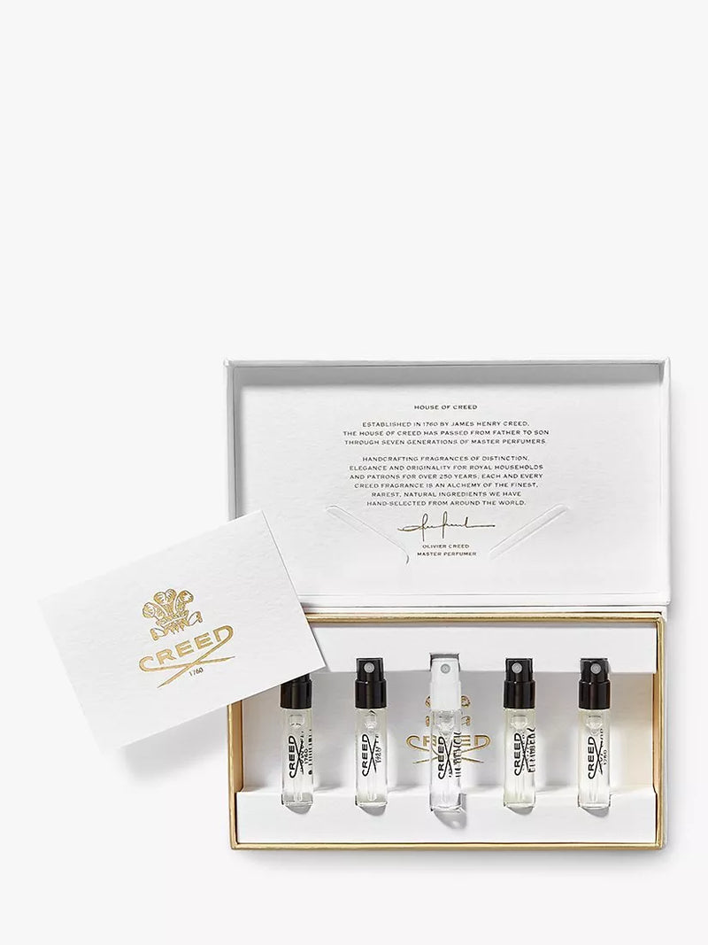 CREED women's fragrance sample gift set with five 1.7ml perfumes - British product