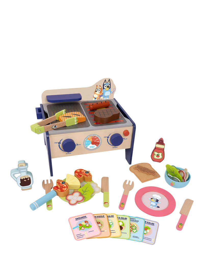 Bluey BBQ and salad playset 33 pieces, UK version